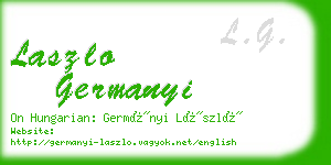 laszlo germanyi business card